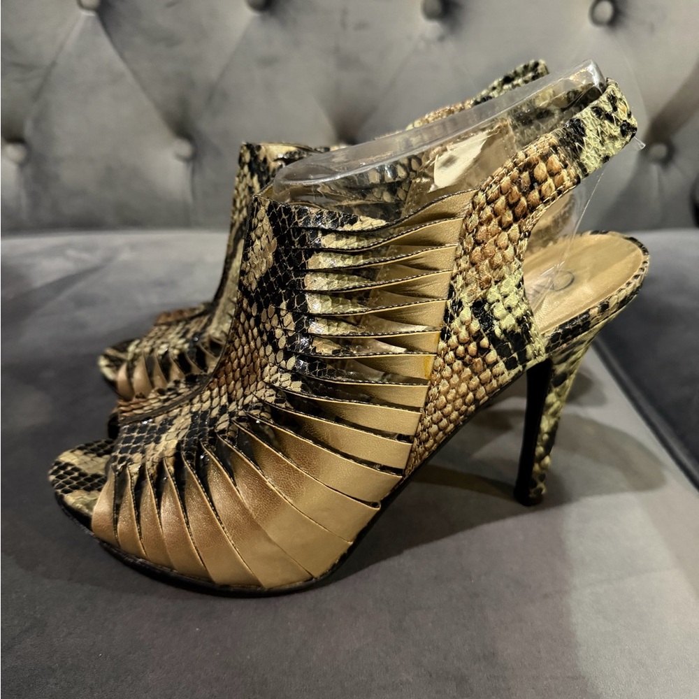 Snake Print High Heels